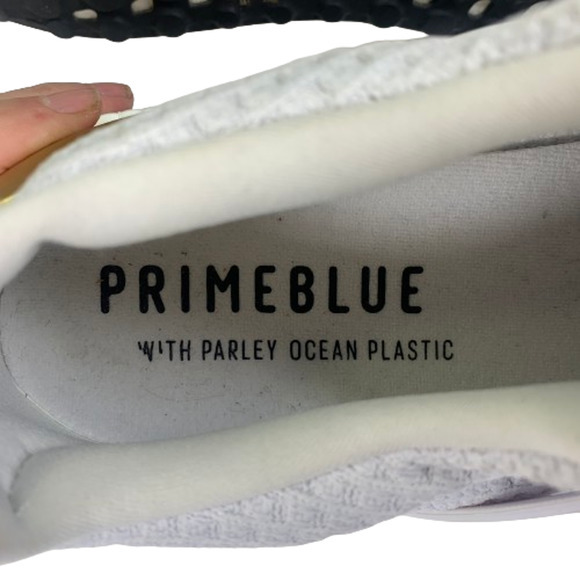 ADIDAS White & Gold Primeblue Ultra-Boost Sneakers - Picture 12 of 13